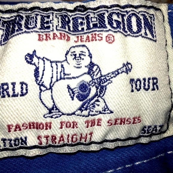 True Religion Cut Off Bermuda Shorts, Childs Size 6, Blue - Picture 4 of 5